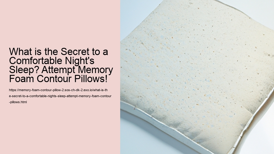What is the Secret to a Comfortable Night's Sleep? Attempt Memory Foam Contour Pillows!