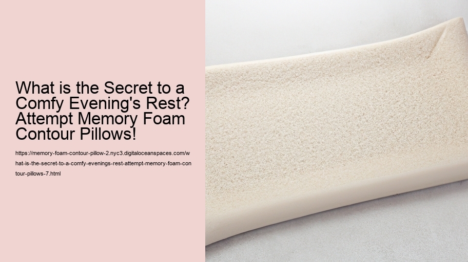 What is the Secret to a Comfy Evening's Rest? Attempt Memory Foam Contour Pillows!