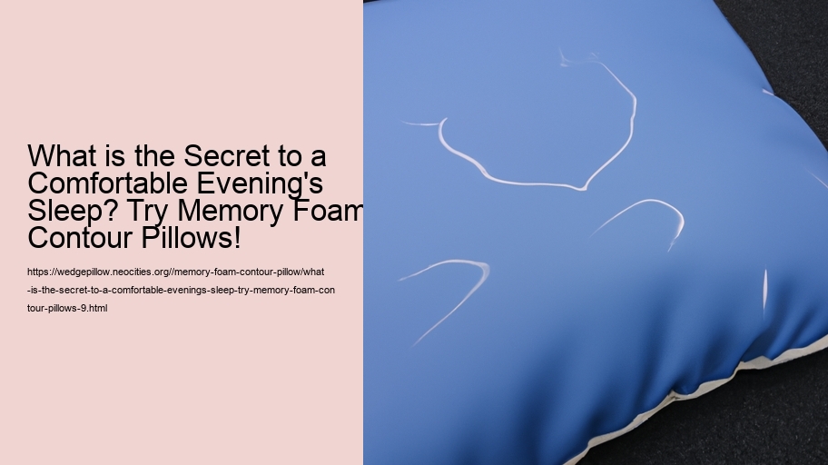 What is the Secret to a Comfortable Evening's Sleep? Try Memory Foam Contour Pillows!