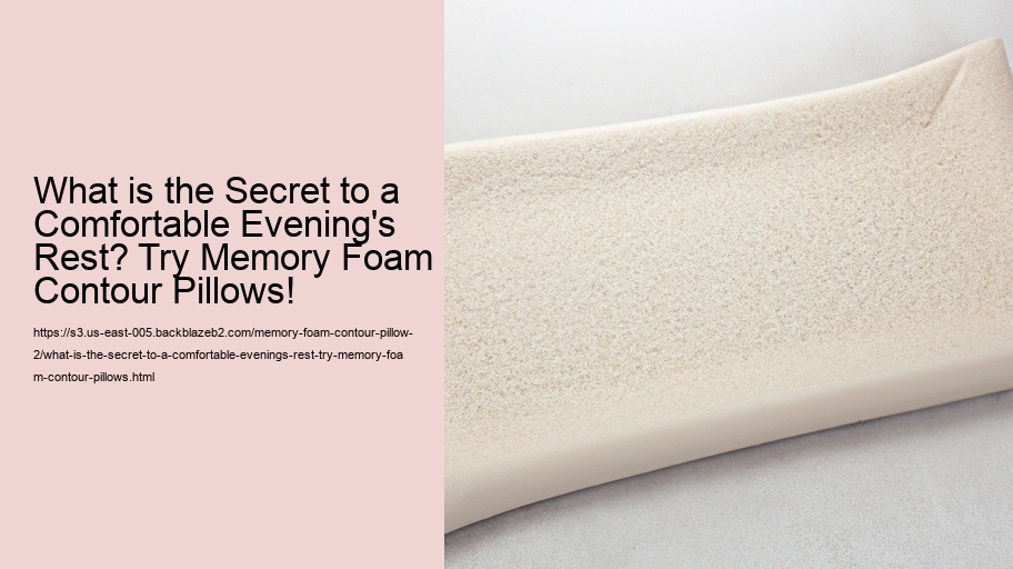 What is the Secret to a Comfortable Evening's Rest? Try Memory Foam Contour Pillows!