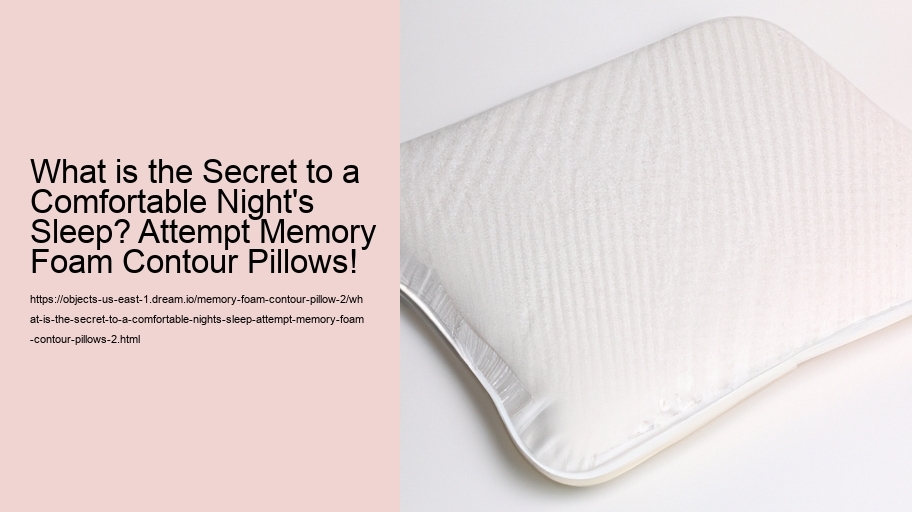What is the Secret to a Comfortable Night's Sleep? Attempt Memory Foam Contour Pillows!