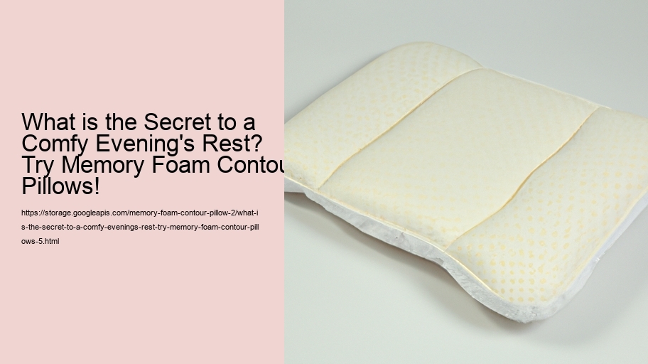 What is the Secret to a Comfy Evening's Rest? Try Memory Foam Contour Pillows!