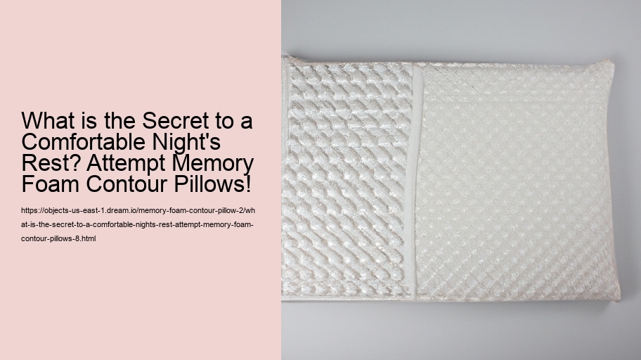 What is the Secret to a Comfortable Night's Rest? Attempt Memory Foam Contour Pillows!