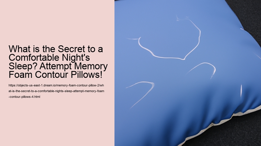 What is the Secret to a Comfortable Night's Sleep? Attempt Memory Foam Contour Pillows!